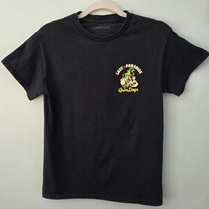 Grim Days Lost in Paradise Graphic T-Shirt Black Cottagecore Goth Size Small